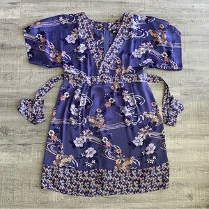 H&M Silky Floral Dress Sz 14